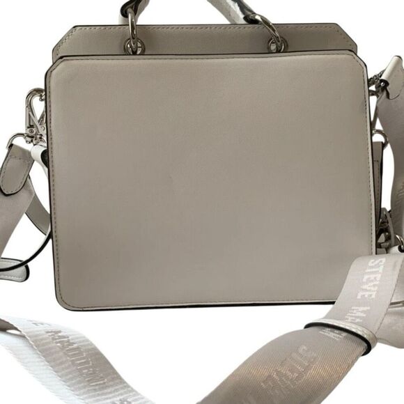 Steve Madden Bevelyn Chaos Satchel Crossbody Bag White NEW - Picture 3 of 5